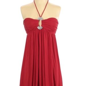 Caché red halter party/ cocktail dress size 4